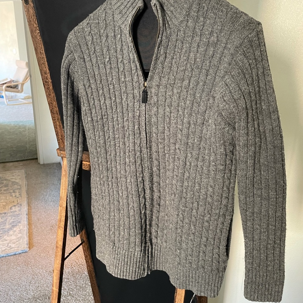 WoolLovers 100% Wool Cable Knit Cardigan